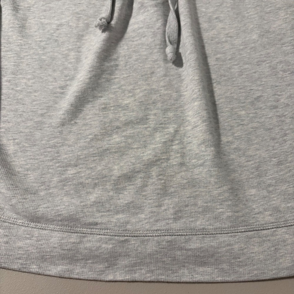 Sanctuary Grey Lace Up Sweatshirt Lace Up V Neck Relaxed Casual Top Large Comfy - Picture 10 of 11